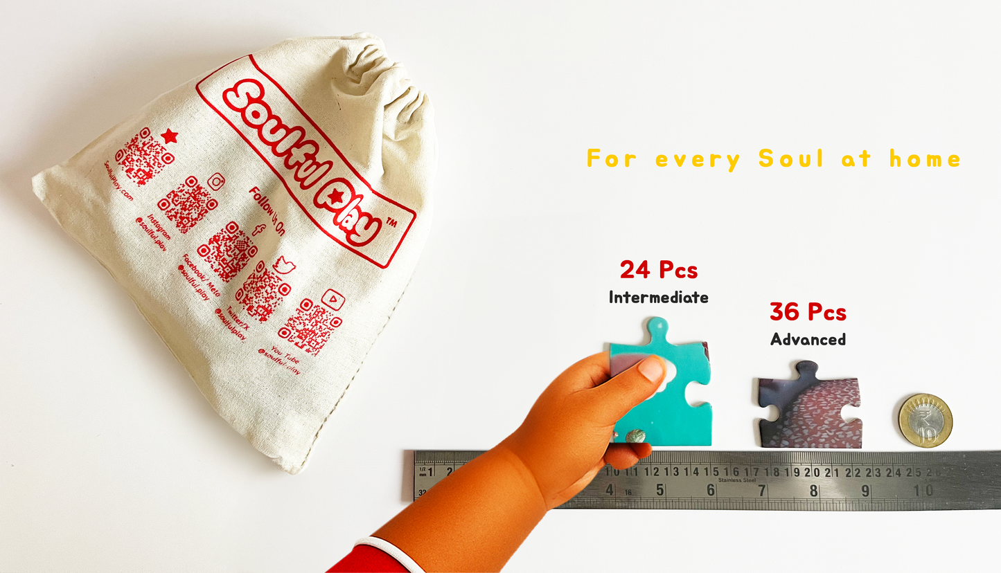 Soulful Play – Santa Buddies & Santa Castle - Jigsaw Puzzle Bundle (Pack of 2) | 24 & 36 Pcs | Age 4+