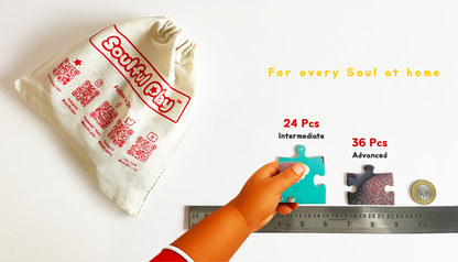 Soulful Play – Santa Buddies & Santa Castle - Jigsaw Puzzle Bundle (Pack of 2) | 24 & 36 Pcs | Age 4+