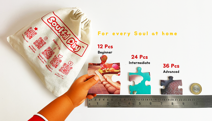 Soulful Play – Cake Town, Candy Caravan, Gingerbread Palace - Jigsaw Puzzle Bundle (Set of 3) | 12, 24 & 36 Pcs | Age 4+